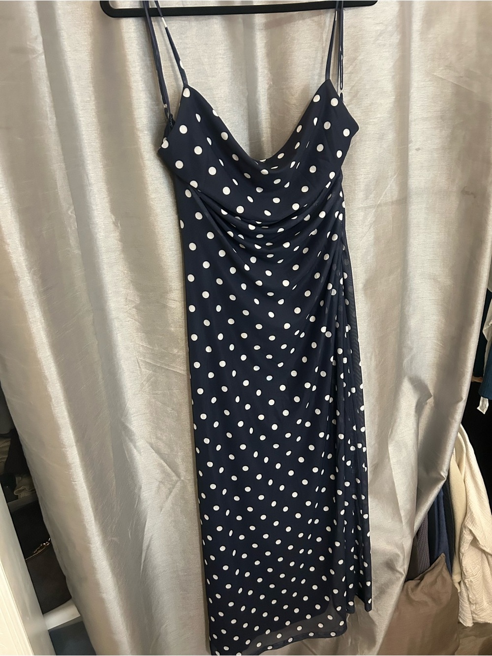 Cider Navy Polka Dot Maxi Dress - Picture 3 of 5